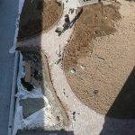 oben im Bild der zukünftige Sandkasten